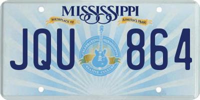 MS license plate JQU864