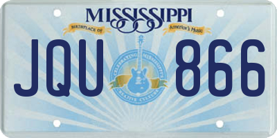MS license plate JQU866