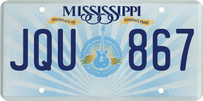 MS license plate JQU867