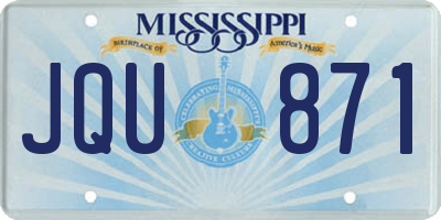 MS license plate JQU871