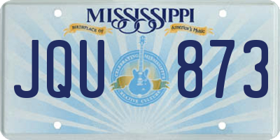 MS license plate JQU873
