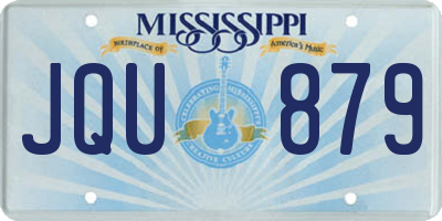MS license plate JQU879