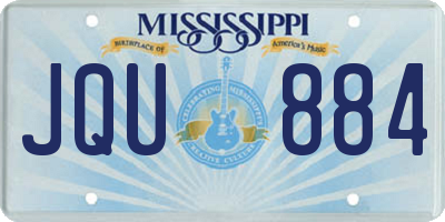 MS license plate JQU884