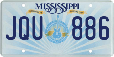 MS license plate JQU886