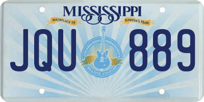 MS license plate JQU889