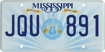 MS license plate JQU891