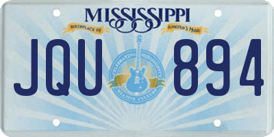 MS license plate JQU894
