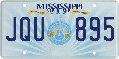 MS license plate JQU895