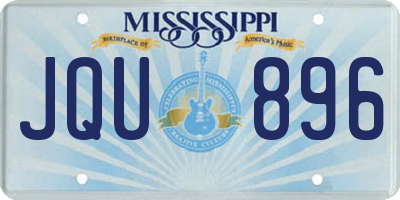 MS license plate JQU896