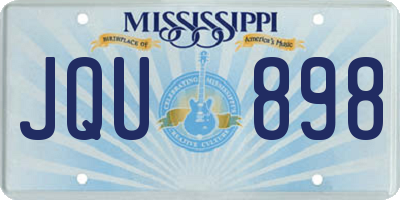 MS license plate JQU898