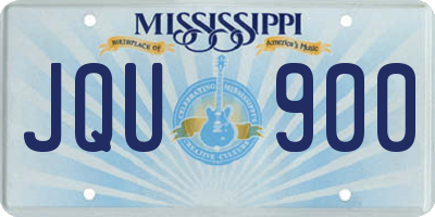 MS license plate JQU900
