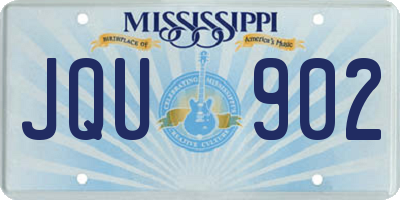 MS license plate JQU902