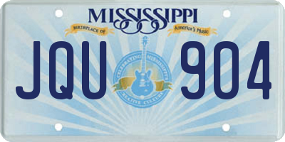MS license plate JQU904