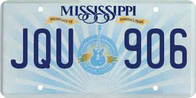 MS license plate JQU906