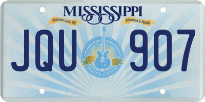 MS license plate JQU907
