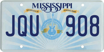 MS license plate JQU908