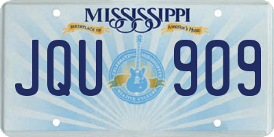 MS license plate JQU909