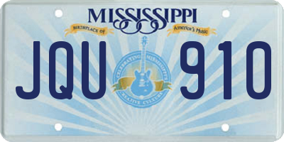 MS license plate JQU910