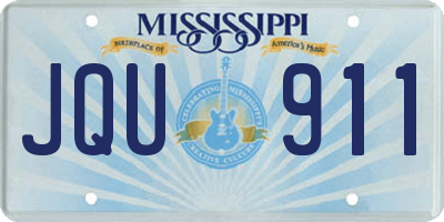 MS license plate JQU911