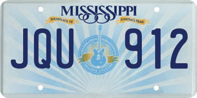 MS license plate JQU912