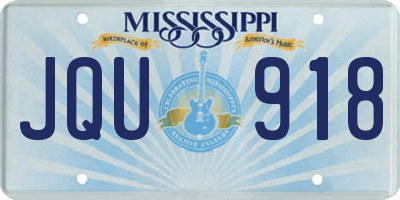 MS license plate JQU918