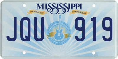 MS license plate JQU919