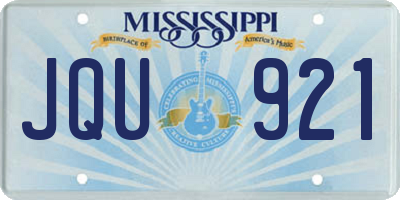 MS license plate JQU921