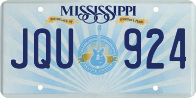 MS license plate JQU924