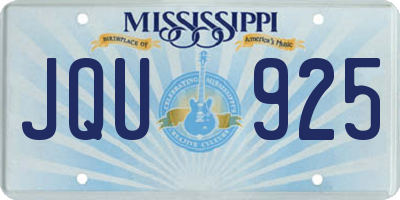 MS license plate JQU925