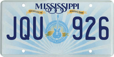 MS license plate JQU926