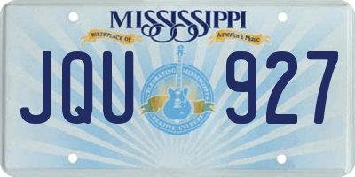 MS license plate JQU927