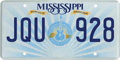 MS license plate JQU928