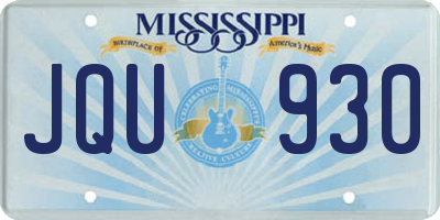MS license plate JQU930