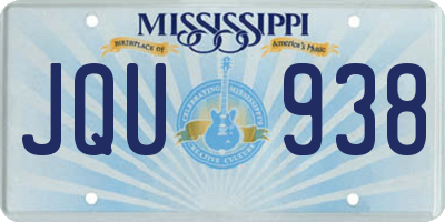 MS license plate JQU938