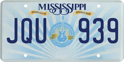 MS license plate JQU939