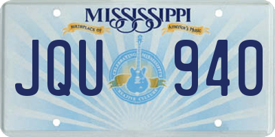 MS license plate JQU940