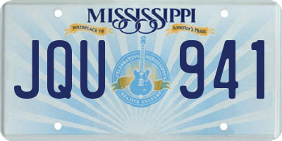 MS license plate JQU941