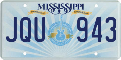 MS license plate JQU943