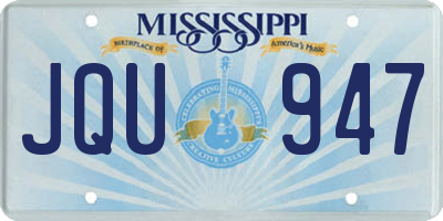 MS license plate JQU947
