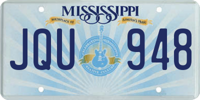 MS license plate JQU948