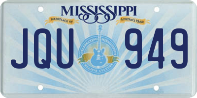 MS license plate JQU949