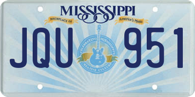 MS license plate JQU951