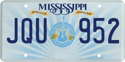 MS license plate JQU952