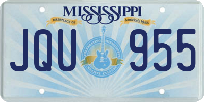 MS license plate JQU955