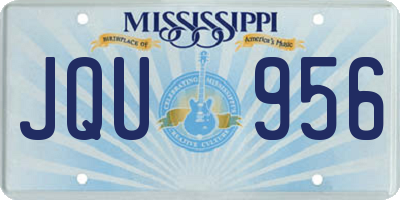 MS license plate JQU956