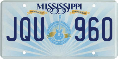MS license plate JQU960