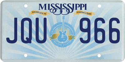MS license plate JQU966
