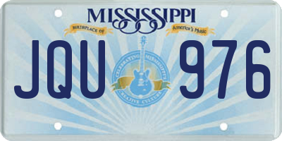 MS license plate JQU976