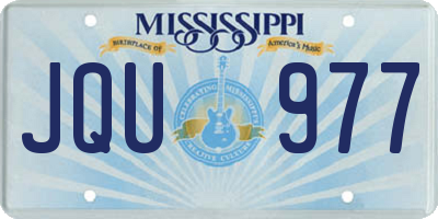 MS license plate JQU977