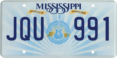MS license plate JQU991